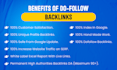 create da 90 plus dofollow backlinks manually created links