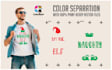 do complete color separation for screen printing