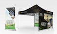 design tent, table cover, flag and canopy tent