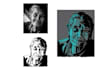 draw digital line art sketch portrait in vector style