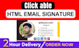 create  HTML clickable email signature