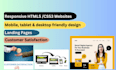 build responsive HTML CSS website or landing page