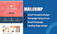 setup email automation, mailchimp and email template design
