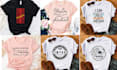 design custom typography t shirt