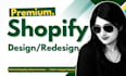 do shopify website design, shopify redesign, dropshipping store, shopify website