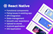 develop cross platform and hybrid app using react native