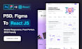 convert figma and PSD to react web apps with mern stack expertise
