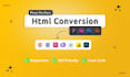 convert PSD to html figma to html xd to html css responsive bootstrap 5 website