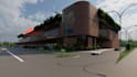 do 3d rendering, exterior architecture, commercial building