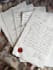 write vintage handwritten text in white cotton paper