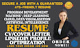 write UI UX cloud machine deep learning ai visualization program dev resume