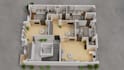 3d  interior floor plan and rendering
