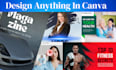 design editable canva poster, canva flyer, pamphlet and leaflet design in canva