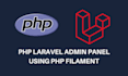 modern PHP laravel admin panel using php filament