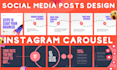 design creative social media carousel, post, banner ads