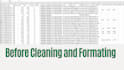 clean excel spreadsheet, data cleaning, data formatting