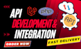 develop php laravel website, rest API and integrate any api