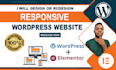 create responsive wordpress website or wordpress design