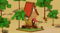create low poly 3d objects and isometric scenes