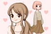 make cartoon and anime illustration in simple cute style