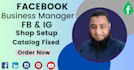 create and setup facebook or instagram  business page