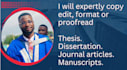 track format and proofread thesis, manuscript dissertation