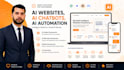 build website, ai chatbot, ai automation, website development