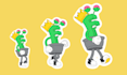animate walk character animation gif nft