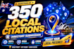 create 350 australia local citations and directory submission