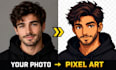 make your custom pixel art character or avatar in png