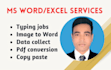 perform your any typing jobs