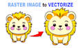 do vector tracing, convert raster image to vector