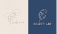 modern minimal feminine logo design
