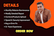 provide monthly wordpress help, maintenance and support