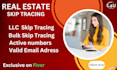 provide real estate skip tracing, bulk skip tracing, and llc skip tracing