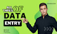 very good at data entry