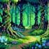 draw unique pixel art background design