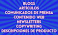 write spanish website copy with SEO optimization
