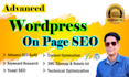 do advanced wordpress on page SEO and technical optimization