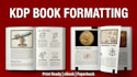 do book formatting and layout design for ebook paperback lulu kdp ingramspark