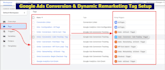 setup or fix google ads conversion tracking and dynamic remarketing tag via GTM