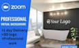 create unique 3d zoom virtual backgrounds with your logo