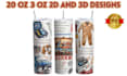 design skinny tumbler wrap 20oz 30oz 2d and 3d