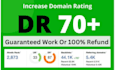 increase ahrefs domain rating 50, 60 or 70 plus increase ahrefs dr 70 plus