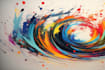 create abstract art print, digital painting background