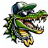 do unique awesome alligator mascot logo design