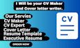 be your CV maker and cover letter writer