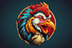 do awesome rooster chicken mascot logo design