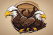 design outstanding eagle mascot logo with express delivery