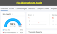 fix website ahrefs site audit, semrush seo audit and broken links errors